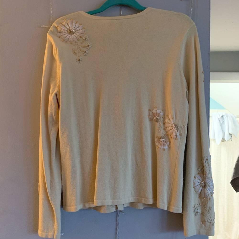 Talbots Embroidered Cardigan - Picture 5 of 6
